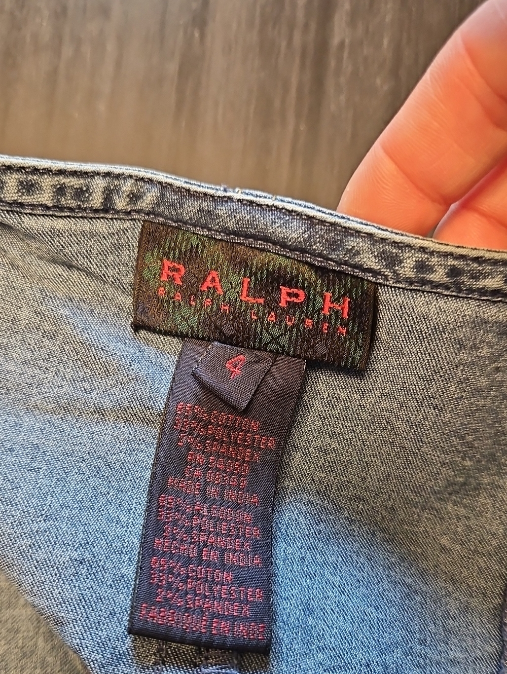 Ralph Lauren Medium Blue Denim Halter Top - Picture 5 of 5
